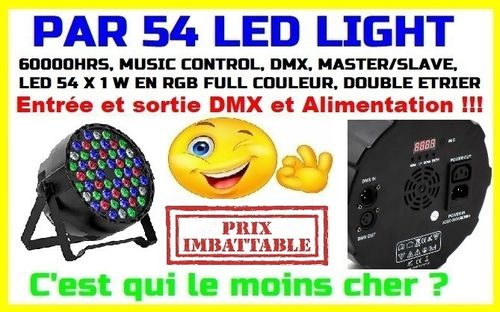 Par54 led light projecteur 54leds 1w full color