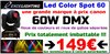 Led Color Spot 60 W DMX couleur & strob !