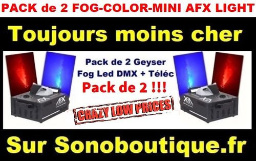 PACK 2 FOG COLOR MINI RGB DMX AFX