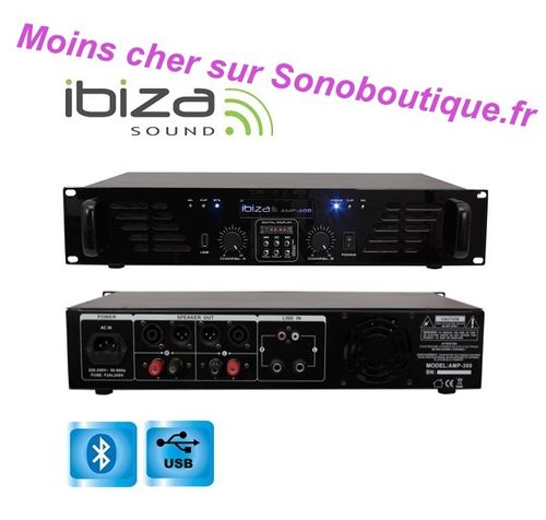 69€ ! IBIZA SOUND AMP300USB-BT Amplificateur