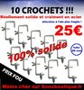 PACK de 10 CROCHETS ACIER POUR JEUX DE LUMIERE