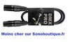 Câble PRO DMX XLR Femelle 3b - XLR Mâle 3b 0,60